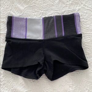 Lululemon Black and Purple Shorts